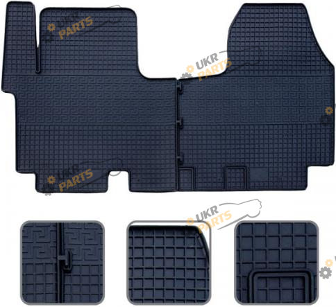 Коврики в салон Vitol Renault Renault Trafic (2) 01-/Nissan Primastar 07-/Opel Vivaro I 06- (CLASIC) кт_2шт (26056)