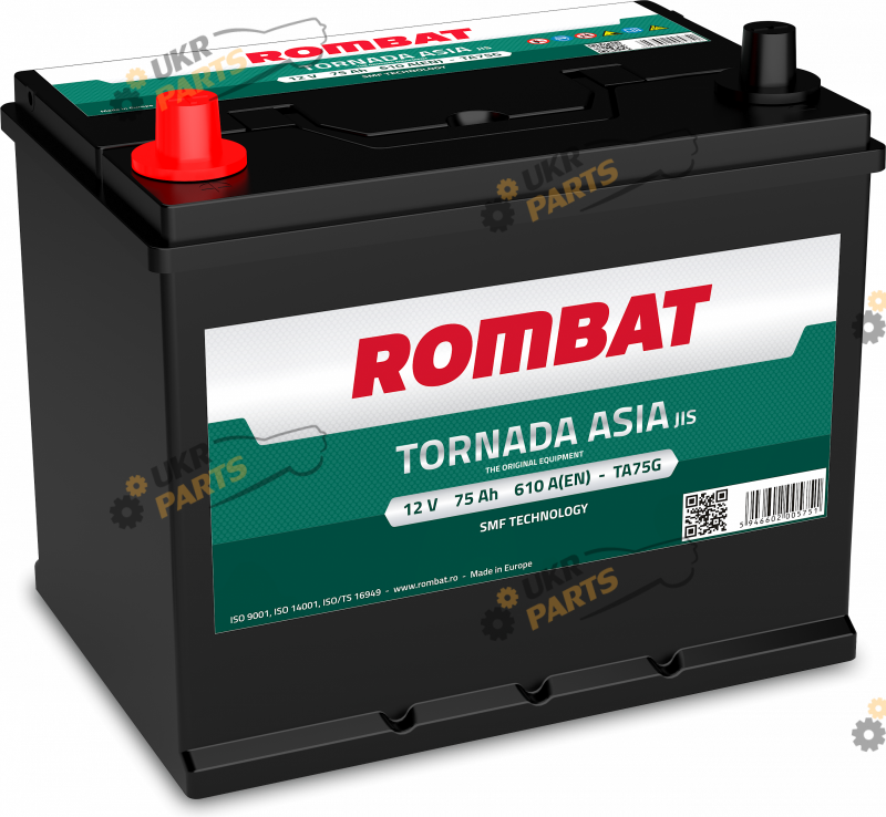 Автомобильный аккумулятор Rombat TORNADA ASIA 75 Ач (TA75G)