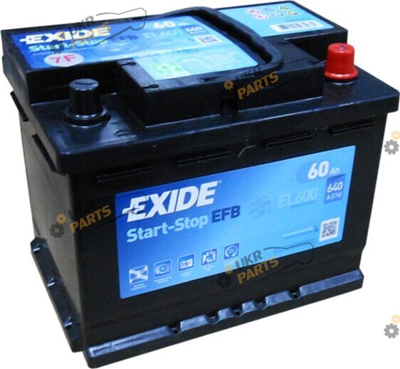 Автомобильный аккумулятор Exide EFB 6СТ-60 Euro 640 А 60 Ач (EL600)