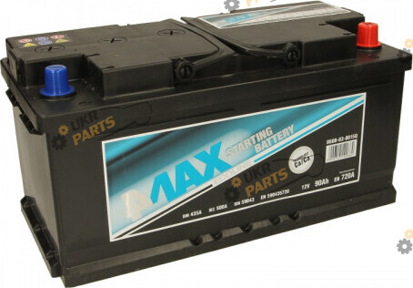Автомобильный аккумулятор 4Max ECOLINE, R+ 720А 90 Ач (0608030015Q)