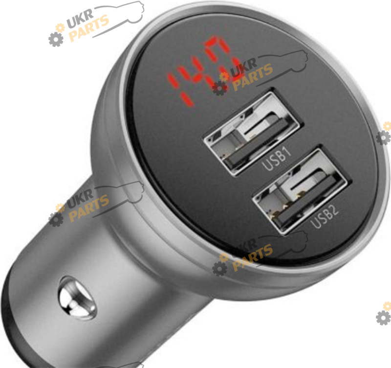 Зарядное устройство Baseus DIGITAL DISPLAY DUAL SILVER USB 4.8 А (CCBX-0S)