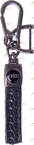 Брелок для авто Vitol AUDI кож.зам скоба+карабин (60380)