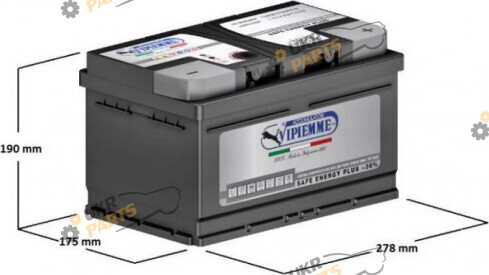 Автомобильный аккумулятор Vipiemme JR+ 680A 80 Ач (B016C)