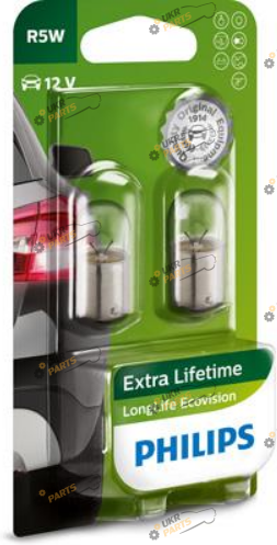 Лампочка габарита Philips R5W LongeRLife EcoVision 12V BA15s (38208230)