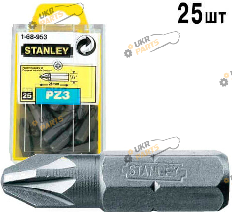 Набор бит Stanley PZ3 х 25 мм, 25 шт (1-68-953)