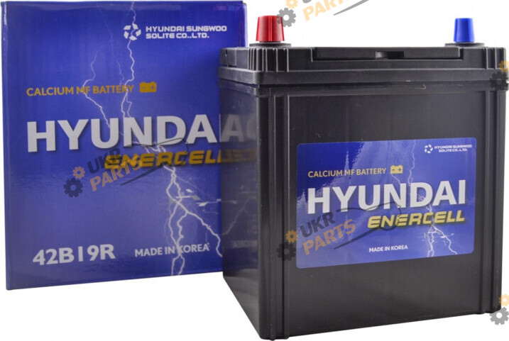 Автомобильный аккумулятор Hyundai Enercell Japan Тонкая клема 38 Ач (42B19RH)