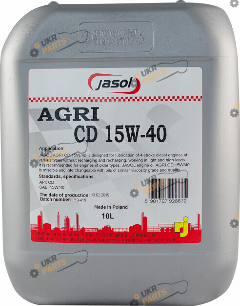 Моторное масло Jasol 15W-40 10 л (0324923)