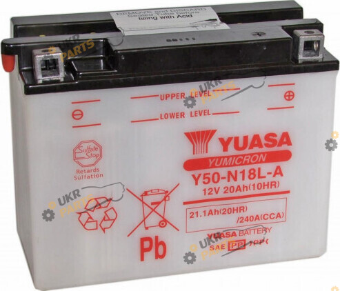 Мотоциклетный аккумулятор Yuasa МОТО YuMicron Battery 21.1 Ач (Y50-N18L-A)