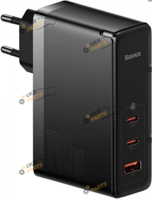 Зарядное устройство Baseus GaN5 Pro Fast Charger 2C+U 140W EU Black USB/Type-C 3 А (CCGP100201)