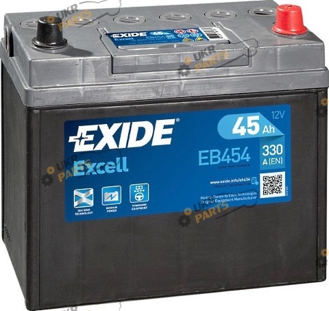 Автомобильный аккумулятор Exide EXCELL 330 А 45 Ач (EB454)