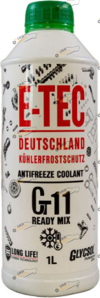 Антифриз E-TEC -40 Glycsol XLC G11 зелёный 1 л (10526)