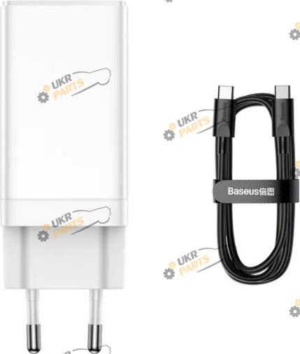 Зарядное устройство Baseus GaN3 Pro Fast Charger 2C+U 65W EU White USB/Type-C 5 А (CCGP050102)