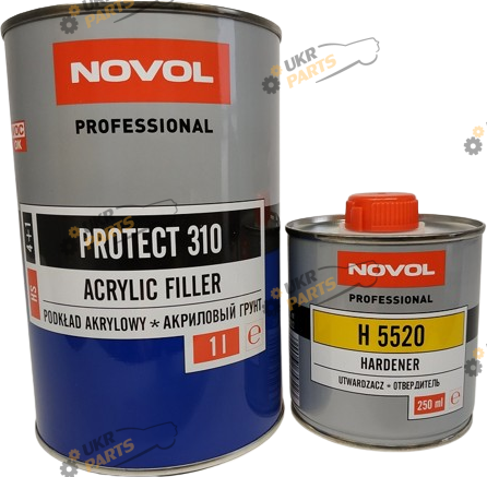 Грунтовка Novol PROTECT 310 4+1, с затвердителем 0,25 л белый 1 л (37131)