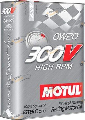 Моторное масло Motul 300V HIGH RPM 0W-20 2 л (824502)
