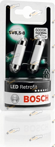 Лампочка Bosch 12V C5W SV8.5-8 блистер (2шт.) (1987301509)