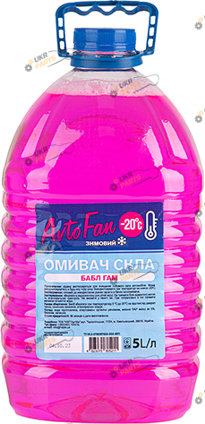 Жидкость омывателя готовая зимняя HELPIX AUTO FAN Бабл Гам -20 °C 5 л (5211)