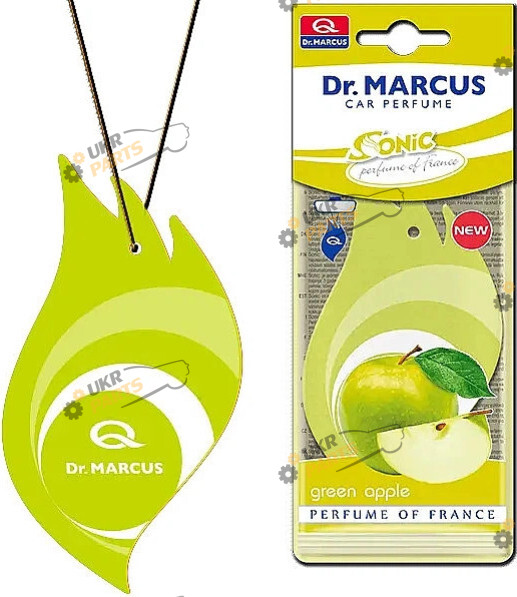 Ароматизатор DrMarkus Sonic | Зеленое яблоко (Ароматизатор сухий Dr.Marcus SONIC Green Apple display листочок)
