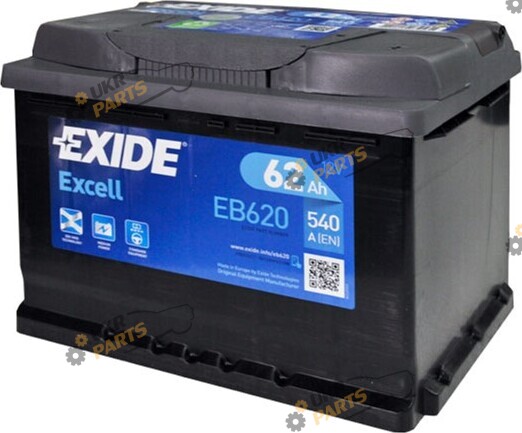 Автомобильный аккумулятор Exide Excell 6СТ-62 (-/+) Euro 540 А 62 Ач (EB620)