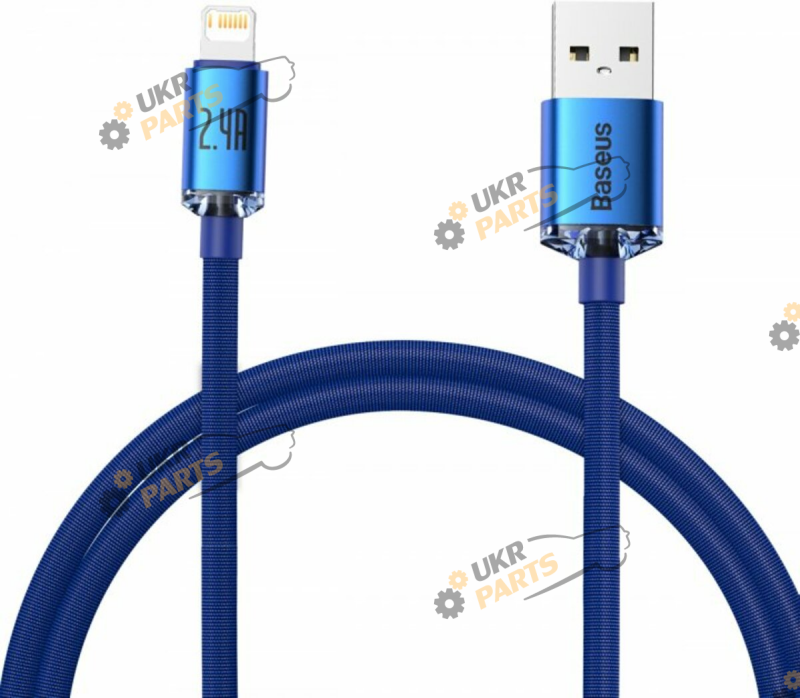 Кабель Baseus Crystal Shine Series Blue USB/Lightning 2.4 А (CAJY000003)
