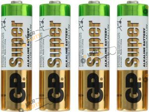 Батарейка GP Super Alkaline в пленке AA 4 шт. (15A-2DP40)