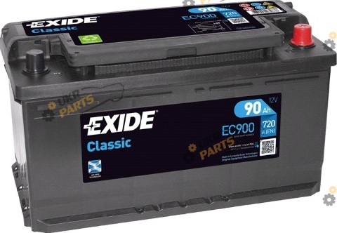 Автомобильный аккумулятор Exide CLASSIC (EC900) 720 А 90 Ач (EC900)