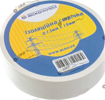 Изолента АСКО белая 20 м / 19 мм (AX005/20)
