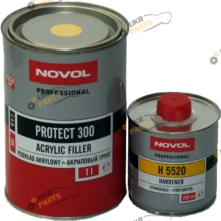 Грунтовка Novol PROTECT 300 4+1, с затвердителем 0,25 л желтый 1 л (37001)