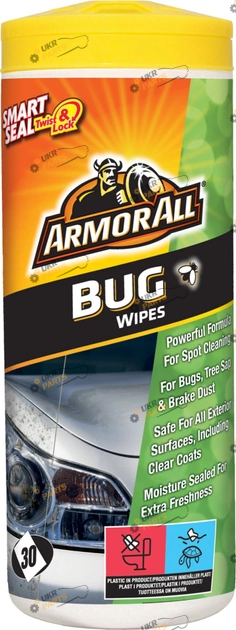 Средство для удаления пятен от насекомых ARMOR ALL Bug Wipes 30 шт (E303291200)