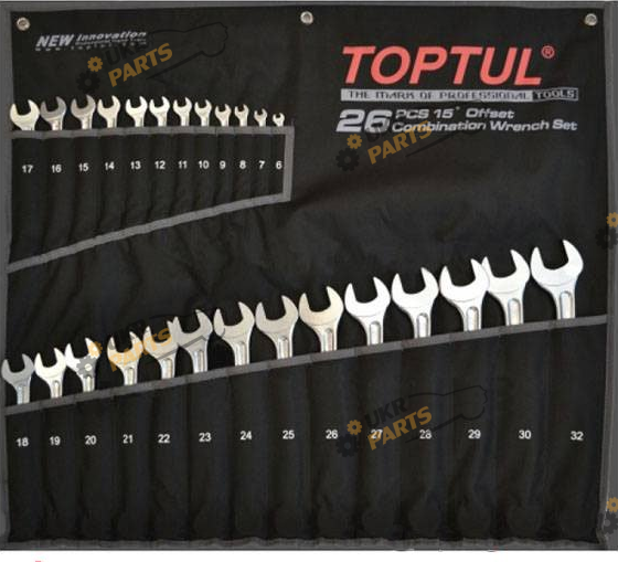 Набор комбинированных ключей Toptul 6 мм Hi-Performance 26 шт (GPAX2601)