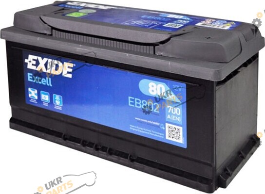 Автомобильный аккумулятор Exide Excell 6СТ-80 Euro 700 А 80 Ач (EB802)