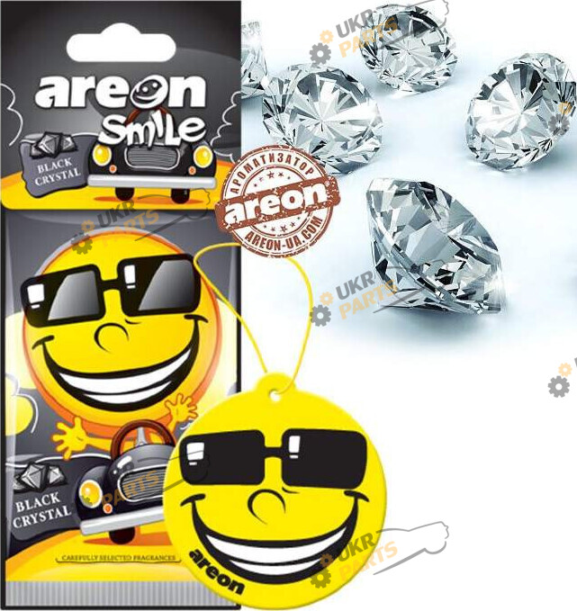 Ароматизатор Areon сухой листик Smile | Black Crystal (30067)