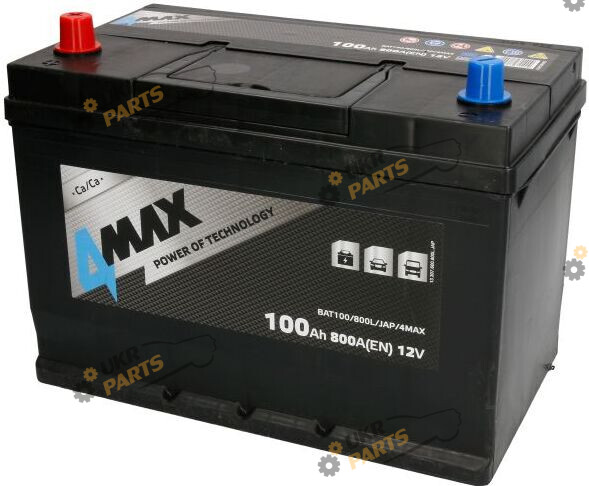 Автомобильный аккумулятор 4Max 100 Ач (BAT100/800L/JAP/4MAX)