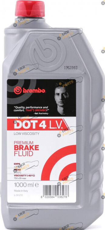 Тормозная жидкость Brembo DOT 4 Premium BRAKE FLUID 1 л (L 04 210)