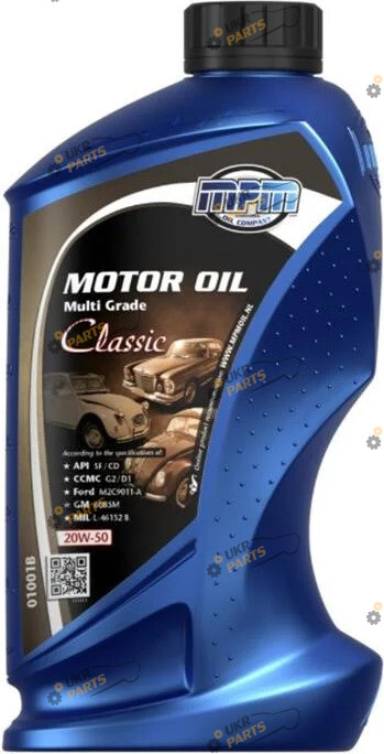 Моторное масло MPM Oil Multi Grade Classic 20W-50 1 л (01001B)