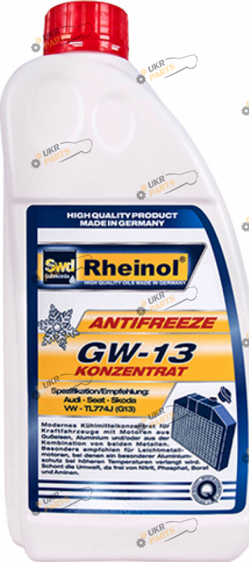Концентрат антифриза Rheinol G13 фиолетовый 1.5 л (GW13 Konz 1.5L/39162,180)