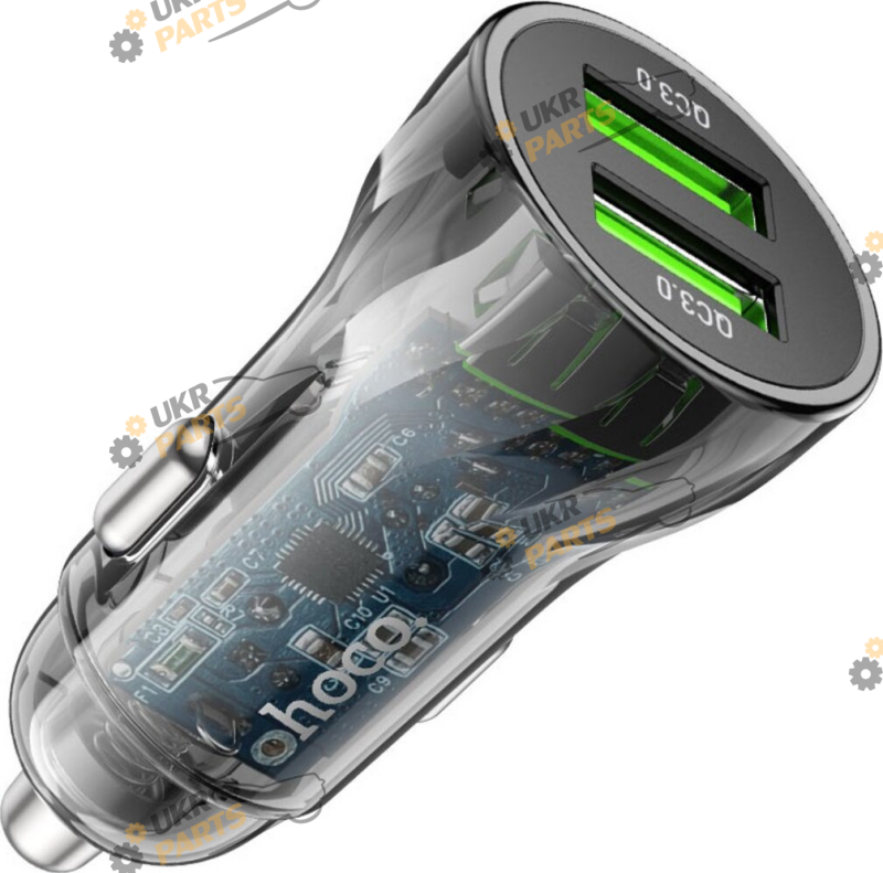 Зарядное устройство Hoco Z47 Transparent Black з кабелем micro USB 3 А (6931474782236)