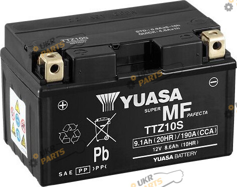 Мотоциклетный аккумулятор Yuasa Мотоциклетный МОТО MF VRLA Battery AGM TTZ10S(сухозаряжений) (TTZ10S)