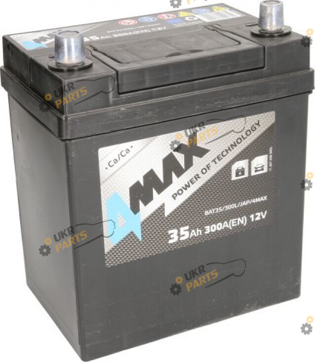 Автомобильный аккумулятор 4Max Asia, L+ 300 А 35 Ач (BAT35300LJAP4MAX)