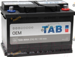 Автомобильный аккумулятор TAB OEM En800, R+ 75 Ач (299275)