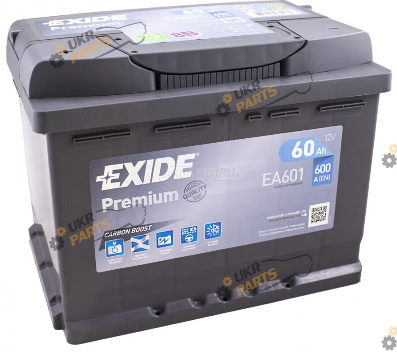 Автомобильный аккумулятор Exide PREMIUM EA601 600A 60 Ач (EA601)
