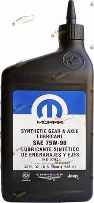 Масло трансмиссионное Chrysler Synthetic Gear Lubricant 75W-90 0.946 л (05010 320AA)