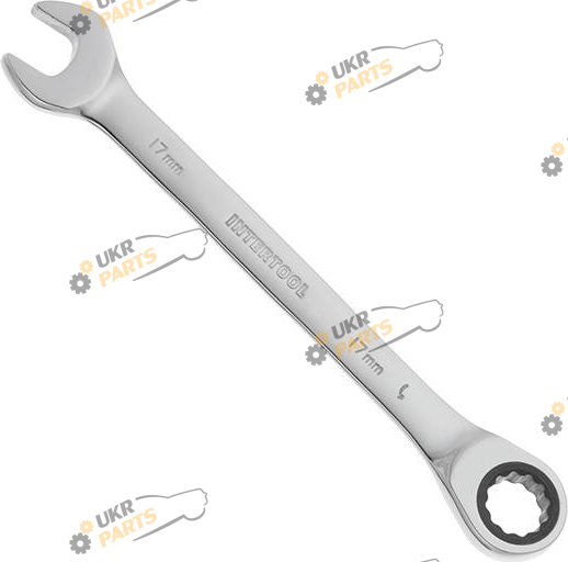 Ключ комбинированный Intertool с трещеткой 17 мм (XT-1357)