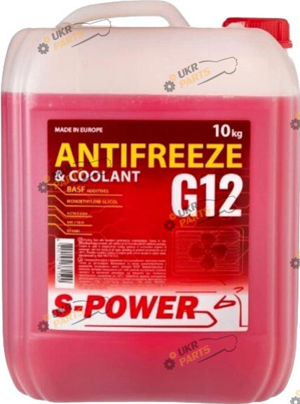 Антифриз S-POWER G12 красный 10 л (SPG1210LCAN)