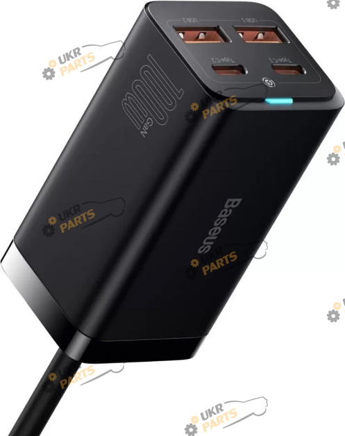 Зарядное устройство Baseus GaN3 Pro Desktop Powerstrip AC+2U+2C 100W EU Black USB/Type-C 5 А (PSZM000401)