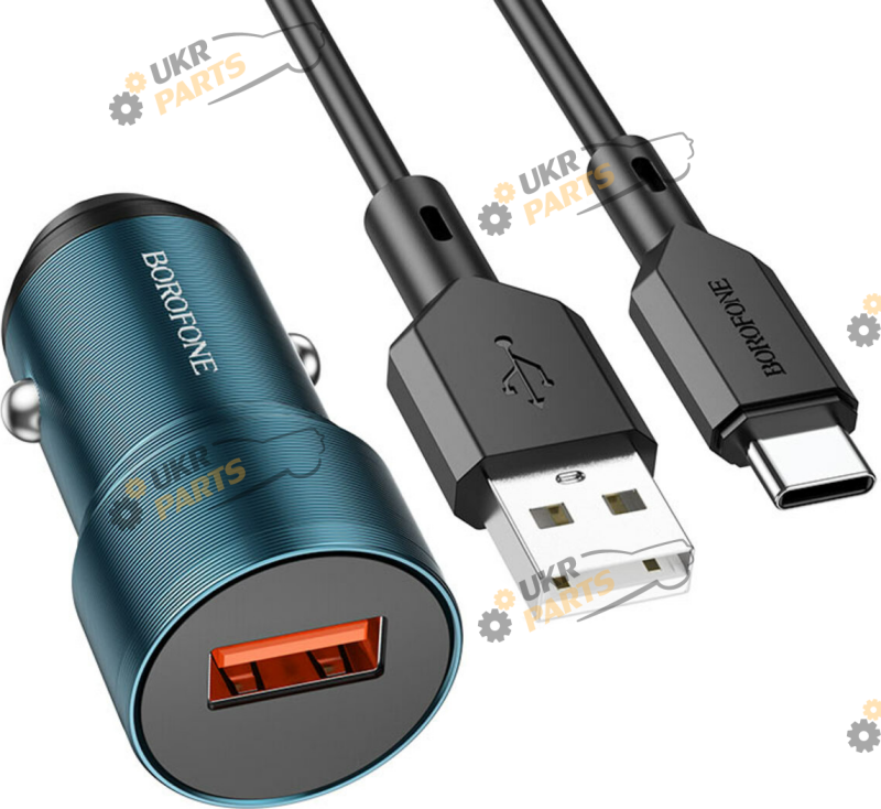 Зарядное устройство Borofone BZ19A Wisdom single port QC3.0 set Type-C Sapphire Blue USB 2.4 А (BZ19ACSU)