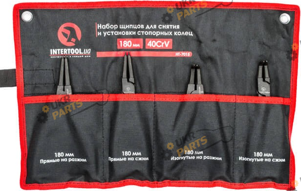 Щипцы стопорных колец Intertool набор 4 шт (HT-7015)