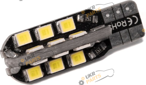Лампочка StarLight T10 24 диодов 3030 12V 2W WHITE / Canbus / печатная плата (29200009)