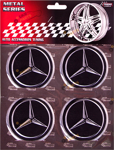 Эмблема на колпак SJS Ø 90мм (4 шт.) Mercedes (43997)