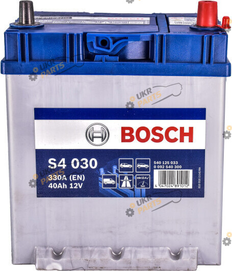 Автомобильный аккумулятор Bosch S4 Silver 40 Ач (0092S40300)
