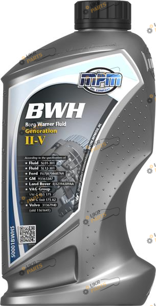 Масло для муфты MPM Oil BORGWARNER FLUID GEN II-V 1 л (50001BWHS)